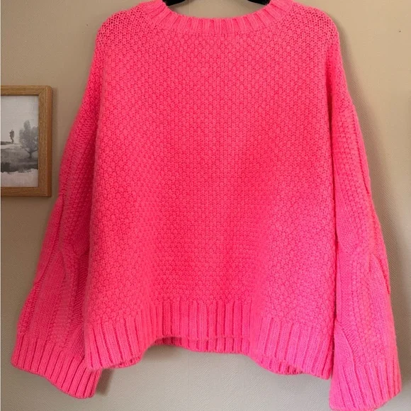 Maeve Pink Chunky Knit Sweater | Women’s Size Medium | Anthropologie - Picture 8 of 8